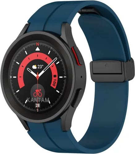 Miniatura 16 de Correa deportiva de silicona para Galaxy Watch 5 Pro de 1.772 pulgadas, sin huecos, compatible con Galaxy Watch 7, 6, 5, 4, correa de repuesto