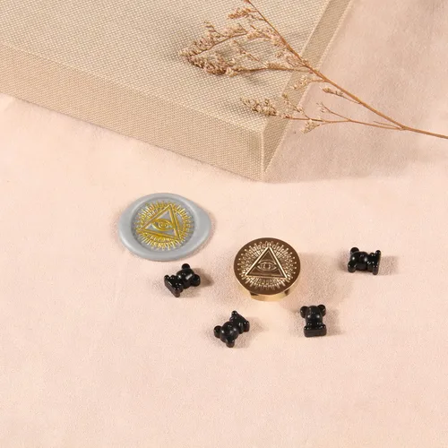 Miniatura 3 de Sello de cera de sello de ojo maligno Illuminati Sello de cera wicca Sello de ojo que todo lo ve Sello de metal vintage con mango de ojo maligno