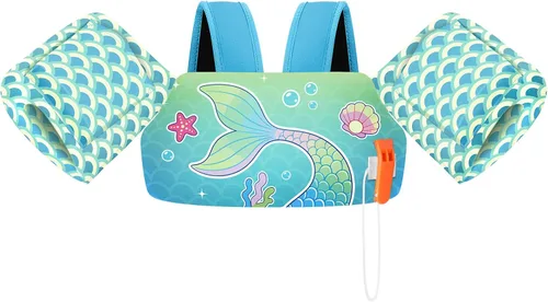 Miniatura 13 de HeySplash Chaleco de natación para niños pequeños, flotadores para niños de 22 a 44 libras/22 a 55 libras, chaqueta de natación para niños