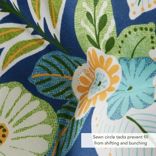 Miniatura 5 de Greendale Home Fashions - Cojín para silla de respaldo alto para exteriores de 44x22 pulgadas (2 unidades), diseño floral de magnolia Magnolia Floral
