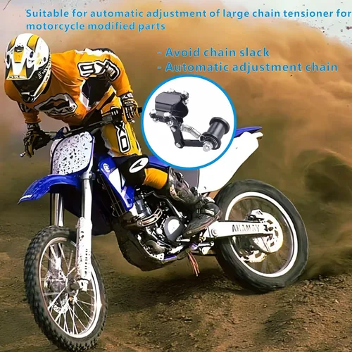 Miniatura 7 de Tensor de Cadena Universal para Bicicleta Motorizada Tensor de Cadena Pesada Ajustador Tensor de Cadena de Piñón de Resorte para Bicicleta