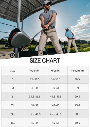 Miniatura 6 de G Gradual Men's Stretch Golf Pants with 6 Pockets Slim Fit Dress Pants for Men Travel Casual Work
