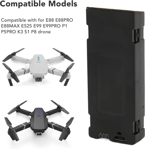 Miniatura 2 de Baterías para drones, batería profesional de 3.7 V 1800 mAh, batería de dron RC para E88 E88PRO E88MAX E525 E99 E99PRO P1 P5PRO K3 S1 P8 batería