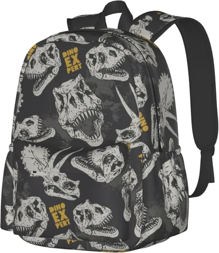 Miniatura 15 de Mochila de gran capacidad con diseño de calavera y floral, ligera, personalizada, para computadora portátil, tableta, mochila escolar de viaje