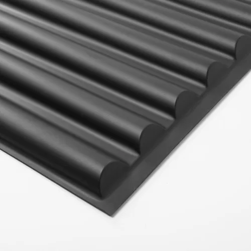 Miniatura 7 de Art3d - Paneles de techo colgante de 2x4 pies en negro, diseño semi-cilíndrico de 12 hojas, paneles de pared 3D para decoración interior de pared