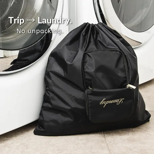 Miniatura 2 de Travel Fanatics Bolsa de lavandería para ropa sucia – Bolsa de lavandería plegable de viaje para maleta, hoteles, Airbnbs, cruceros y viajes por