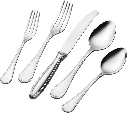 Miniatura 5 de Supreme Housewares Juego de cubiertos de acero inoxidable 18/8 de 20 piezas, para 4 personas, incluye cuchillos, tenedores, cucharaditas, tenedores