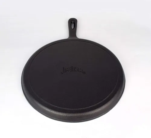 Miniatura 4 de Jim Beam Sartén de hierro fundido pre-sazonado de 10.5 pulgadas para parrilla, gas, horno, eléctrico, inducción y vidrio, negro