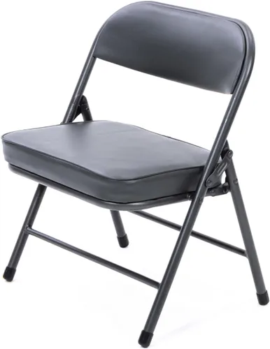 Takeda Corporation T3-SCLW54BK - Silla plegable negra con respaldo ancho, portátil, uso en interiores, adulto, 17.3 x 14.6 x 21.1 pulgadas Negro