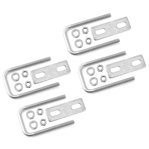 Miniatura 15 de Bettomshin 10 pernos en U 304SS, 2.36 pulgadas (2.362 in) de ancho x 1.18 pulgadas de longitud de rosca, pernos en U curvados redondos M6 w