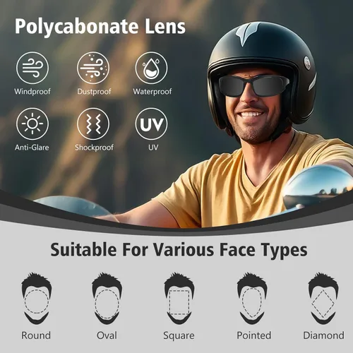Miniatura 7 de Motorcycle Riding Glasses Motorcycle Goggles Padding Goggles Motorcycle Sunglasses UV Protection Dustproof Windproof