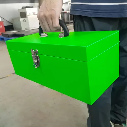 Miniatura 2 de Caja de herramientas de metal portátil con bloqueo, caja de herramientas de metal, caja de herramientas, organizador de peaje, kit de herramientas