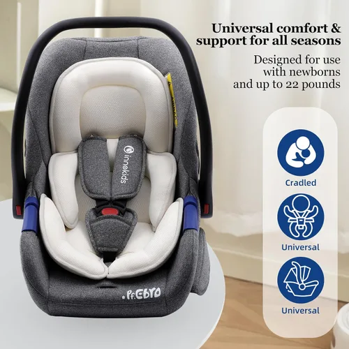 Miniatura 2 de Innokids - Almohada de soporte para cabeza y cuerpo, inserto para asiento de coche infantil para recién nacido a niño pequeño, cojín para cochecito