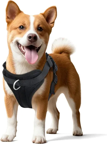Miniatura 6 de Wisedog Arnés para perro de tamaño mediano, chaleco para mascotas con clip frontal, arnés ajustable para cachorro con 3 hebillas de liberación