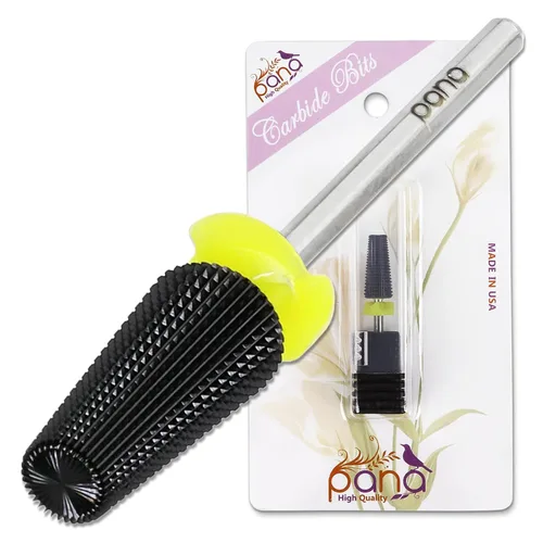 Miniatura 27 de PANA Broca de carburo de uñas 5 en 1 con vástago de 3/32 pulgadas - (grueso triple - grano extra fino, púrpura) - rotación bidireccional para uso
