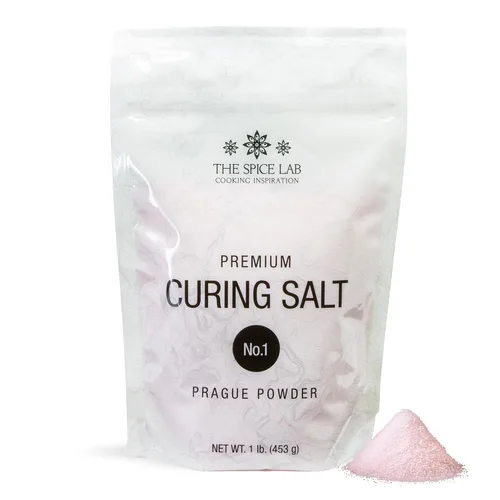 The Spice Lab Sal de Curado No. 1 – Polvo Rosa de Praga con 6.25% de Nitrito de Sodio – Sal de Curado para Carne para Tocino, Cecina, Falda y Carne