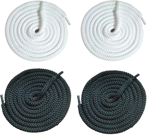 4 cordones redondos de repuesto para sudadera con capucha, color negro y blanco, de 0.236 in x 53 pulgadas, para pantalones deportivos, sudaderas,