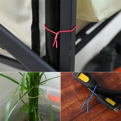 Miniatura 4 de Tangyinrd 200 piezas de 6 pulgadas de amarre de jardín, amarres de torsión redondos de plástico para plantas, vides y cordones de envoltura