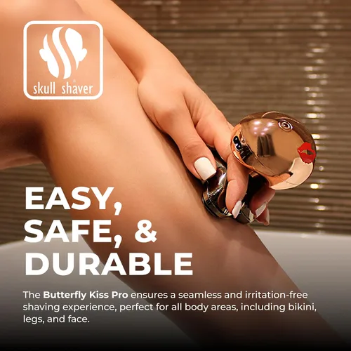 Miniatura 2 de Skull Shaver Butterfly Kiss PRO - Afeitadora eléctrica para mujeres para línea del bikini, piernas y cuerpo - Uso húmedo y seco - Hojas ergonómicas