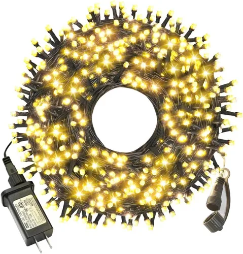 Miniatura 8 de Luces de Navidad para exteriores, 300 luces LED de 108 pies con 8 modos, enchufe de extremo a extremo, certificado UL, guirnalda de luces