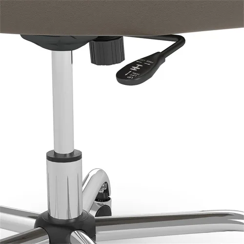 Miniatura 5 de Bush Business Furniture London - Silla de cuero con respaldo medio en gris lavado, solución de asiento moderna para el hogar o el espacio de trabajo