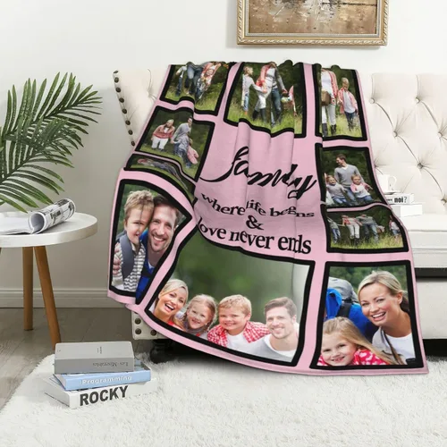 Miniatura 36 de JCETUNO Regalos personalizados de San Valentín para él y ella, mantas personalizadas con foto, mantas de fotos personalizadas, mantas de fotos