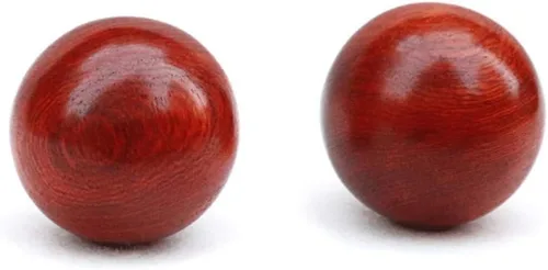 Miniatura 4 de Milisten Bolas de madera Baoding de madera, bolas de ejercicio de salud, bolas de masaje de salud china de madera, bola de artesanía de madera
