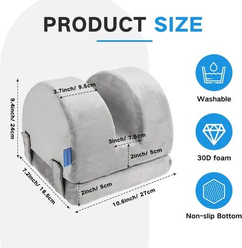 Miniatura 2 de Adjustable Height Knee Replacement Pillow for Recovery - Leg Elevation Pillow with Firm Foam for Post-Surgery Sleeping, Hip & Ankle Pain Relief &
