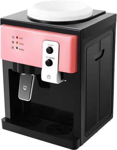 Miniatura 11 de TFCFL Mini dispensador de enfriador de agua, dispensador de agua de carga superior para botellas de 1 a 5 galones, dispensador de agua caliente
