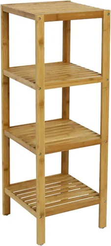 Miniatura 11 de Kinsuite Estante de almacenamiento de bambú de 5 niveles multifuncional de bambú para baño, cocina, sala de estar
