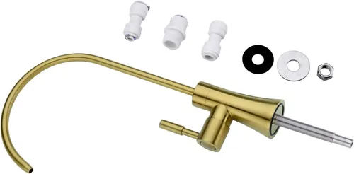 Miniatura 8 de Grifo de filtro de agua de oro cepillado, grifo de filtración de agua de oro cepillado, grifo de agua potable de oro cepillado para fregadero