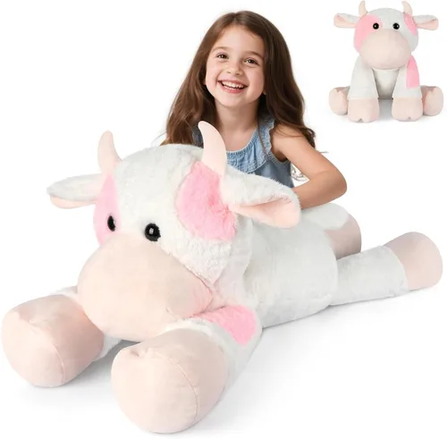 Miniatura 12 de SuzziPals Animal de peluche grande de 30 pulgadas, cachorro de peluche gigante grande y suave, juguetes de peluche gigantes para relajación