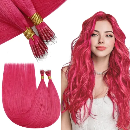 Miniatura 34 de RUNATURE Extensiones de cabello humano con punta en I Tip de 18 pulgadas, extensiones de cabello natural Remy para mujer, extensiones de cabello