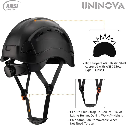 Miniatura 2 de Hard Hat Construction OSHA Safety Helmet 6 Pt Suspension Adjustable Suspension Cascos De Construccion