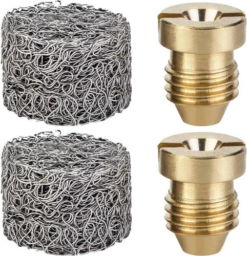 Paquete de 4 boquillas de orificio de espuma de 0.049 in, boquilla de rosca universal de 4000 PSI y accesorios de filtro de malla para lanza de