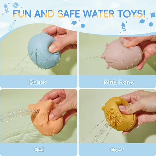 Miniatura 6 de Juguetes de Baño para Bebés para Niños de 1 a 3 años, Juego de 16 Piezas de Juguetes de Baño para Niños Pequeños de 2 a 4 años, Barcos y Cucharas