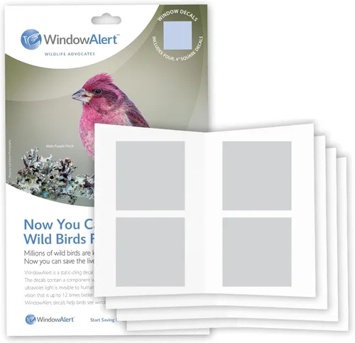 Miniatura 38 de WindowAlert Cobertura Anticolisión de Copo de Nieve - Adhesivo de Ventana UV-Reflectante para Proteger a las Aves Silvestres de Colisiones contra