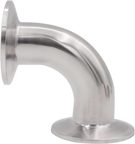 Miniatura 5 de DERNORD Paquete de 2 tubos de 1 "OD codo de 90 grados de montaje de tubería sanitaria SS304 Tri Clamp 1.5 pulgadas