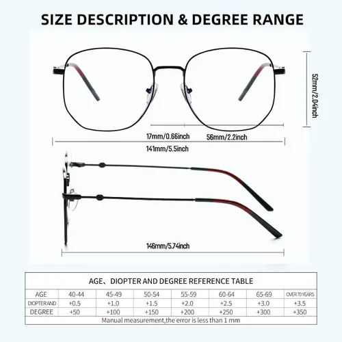 Miniatura 2 de Lentes de lectura de metal elegantes de gran tamaño para mujeres y hombres, marco grande con bloqueo de luz azul, lentes para lectura de computadora