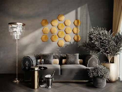 Miniatura 12 de Paneles de arte acústicos decorativos de terciopelo suave para pared, azulejos absorbentes e insonorizantes ecoamortiguadores, tablones suaves Blanco