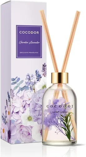 Miniatura 24 de COCODOR Juego de Difusor de Varillas de Junco con Flores / 6.7 oz / Eucalipto Limón / Difusor de Aroma con Varillas Fragancia para el Hogar Difusor