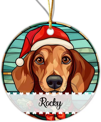 Miniatura 27 de Chow Chow - Adorno decorativo para árbol de Navidad 2026, adorno personalizado para sombrero de Navidad, regalo de adornos de Navidad para perros
