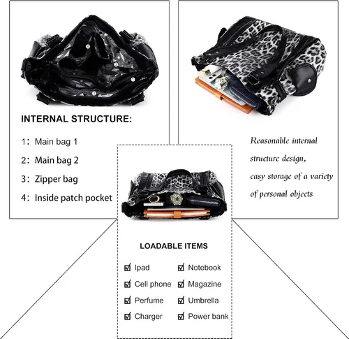 Miniatura 3 de Angel Kiss Bolsos para mujer con tiras en la parte superior, bolso estilo Hobo, bolsas de hombro espaciosas y casuales, cartera estilo Tote de PU