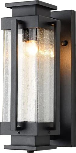 Faroles de pared para exteriores del anochecer al amanecer, luces grandes para porche exterior, montaje en pared, IP65, apliques impermeables para