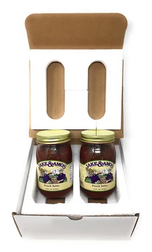 Miniatura 2 de Jake & Amos Peach Salsa / 2 tarros de 16 onzas