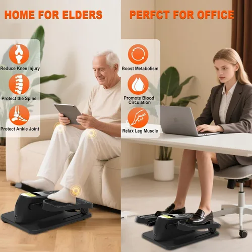 Miniatura 5 de HOTSWEAT Under Desk Elliptical Machine, Ellipse Leg Exerciser as Seen on TV for Seniors with Remote Control, Portable Electric Seated Pedal