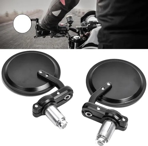 7/8 "0.866 in motocicleta retrovisores espejos retrovisores vista trasera manillar extremo negro se adapta a 250 390 690