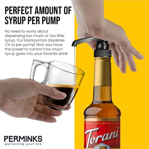 Miniatura 5 de Bomba de jarabe compatible con botellas Torani y Davinci (25.4 oz - 750 ml) (Negro)