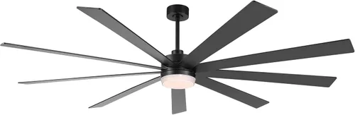 Miniatura 15 de LEDLUX Ventilador de techo con motor CC de 84 pulgadas con luz, control remoto de 6 velocidades, motor reversible, moderno ventilador de techo Plata