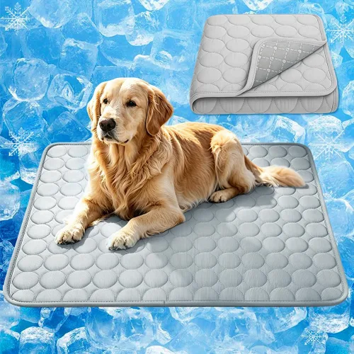 Miniatura 11 de Tapete refrescante lavable de seda de hielo para perros y mascotas, almohadilla de refrigeración para perros y mascotas, almohadilla refrescante